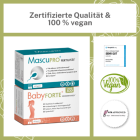 BabyFORTE Kinderwunsch-Duo oJ Vorteile und Siegel